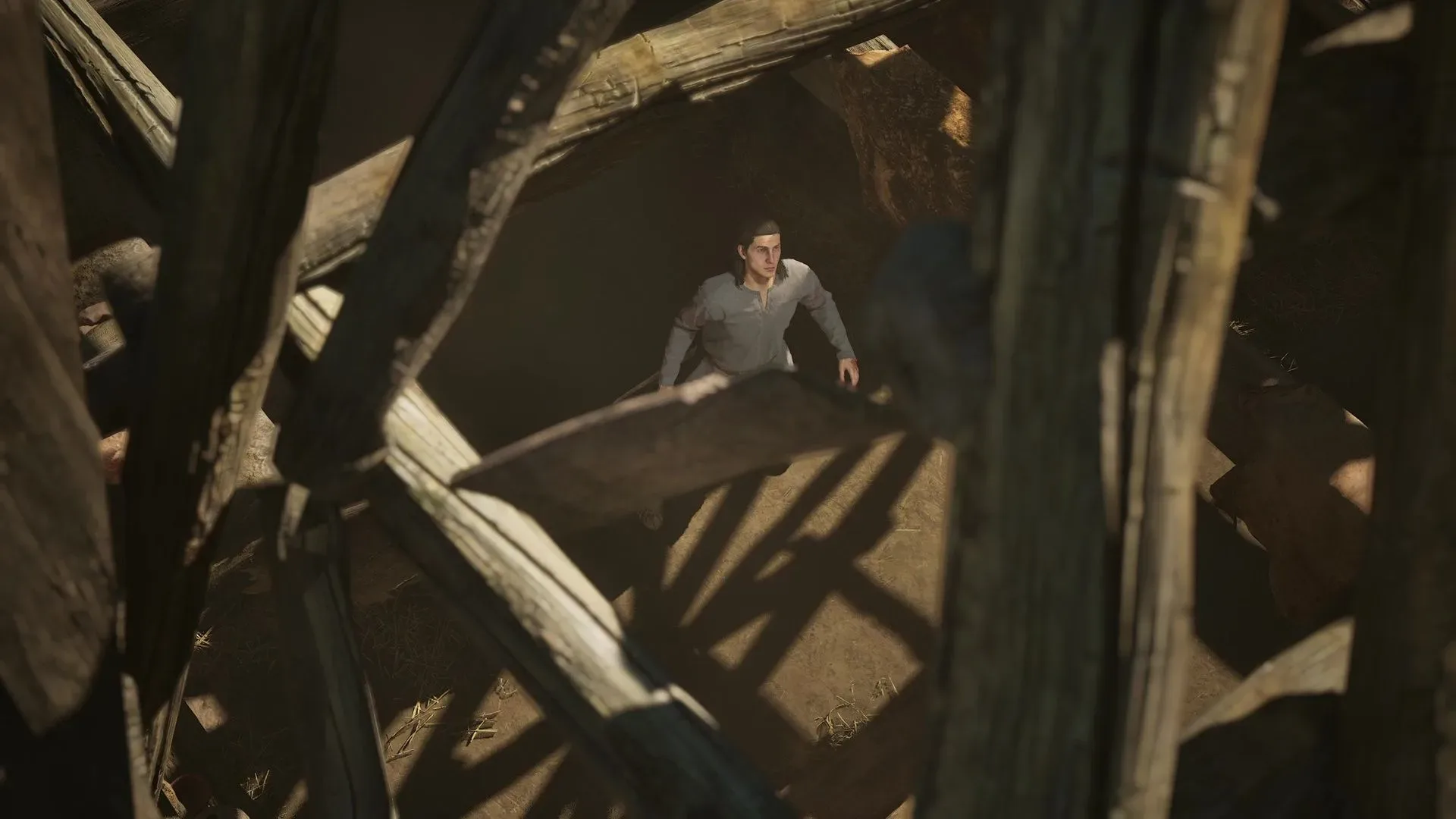 Coen in his broken house in The Blood of Dawnwalker Home Sweet Home quest
