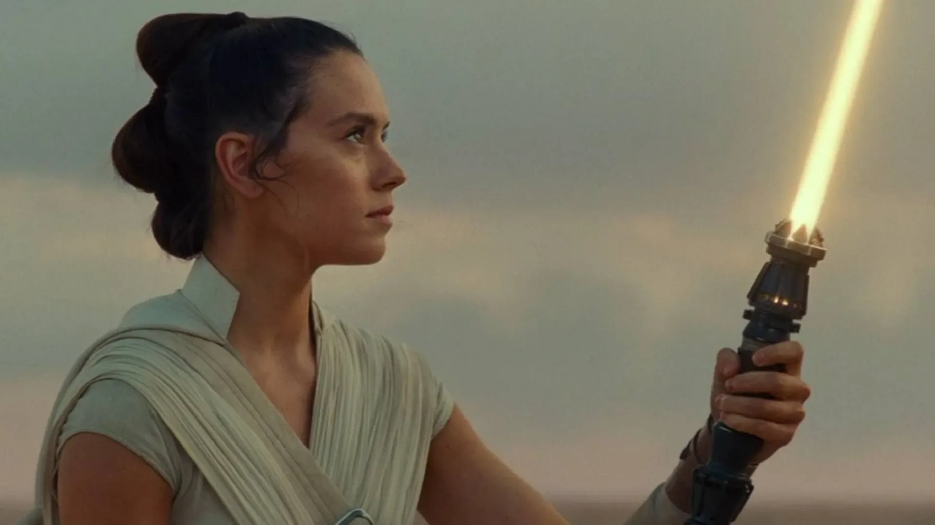 Daisy Ridley as Rey in Star Wars promotional imagery