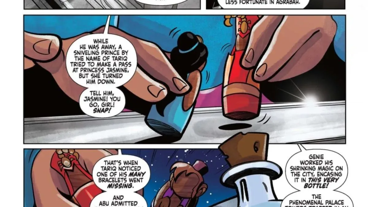 Abu navigates the streets of Agrabah in Aladdin #3