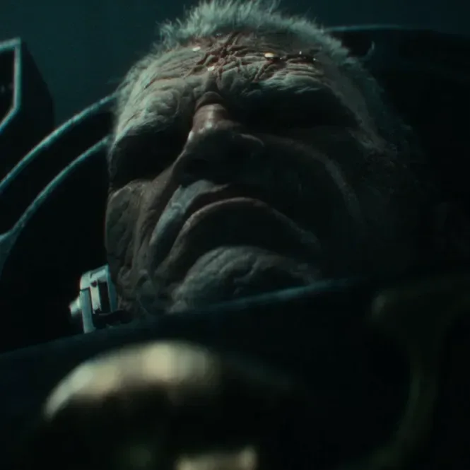 Deathwatch Terminators advance through a dark corridor in the Astartes II trailer