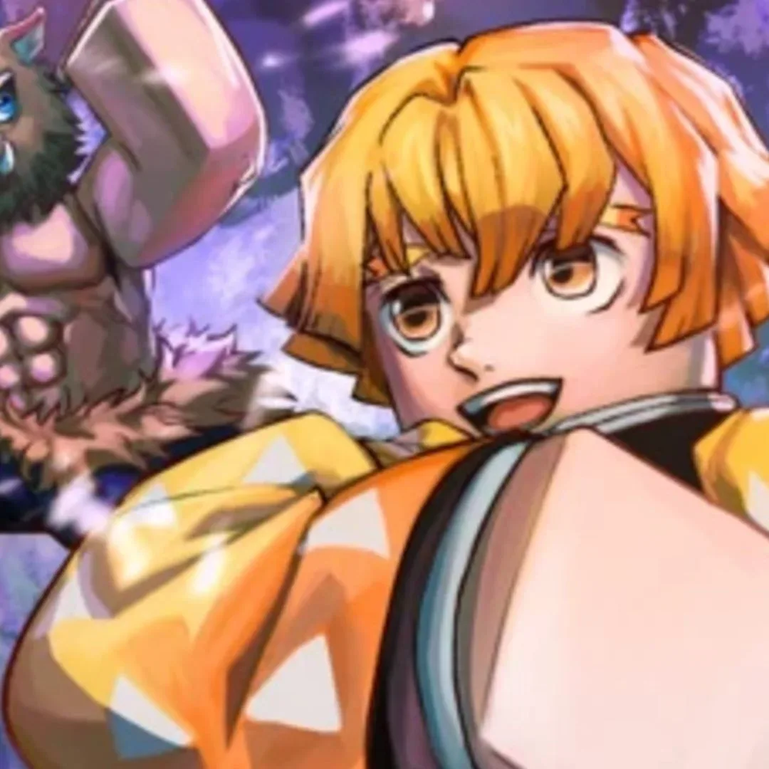 A blonde-haired character and an Inosuke-inspired character fight in Slayers 2.