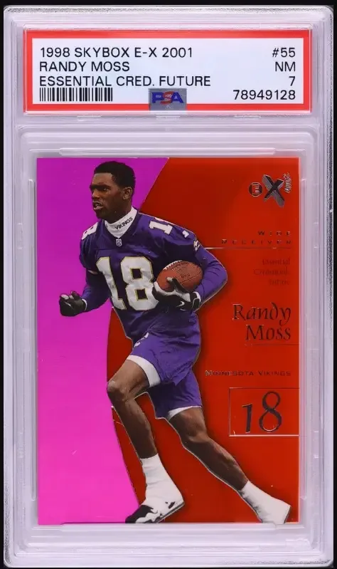 2020 Panini Flawless Connections Randy Moss and Tom Brady one-of-one patch card