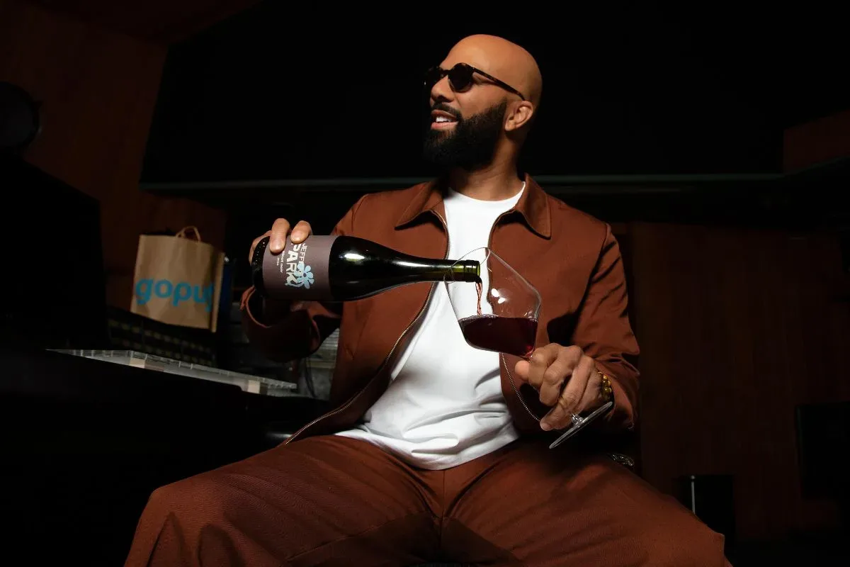A bottle of Jefferey Park 2024 Pinot Noir, Common’s new wine brand