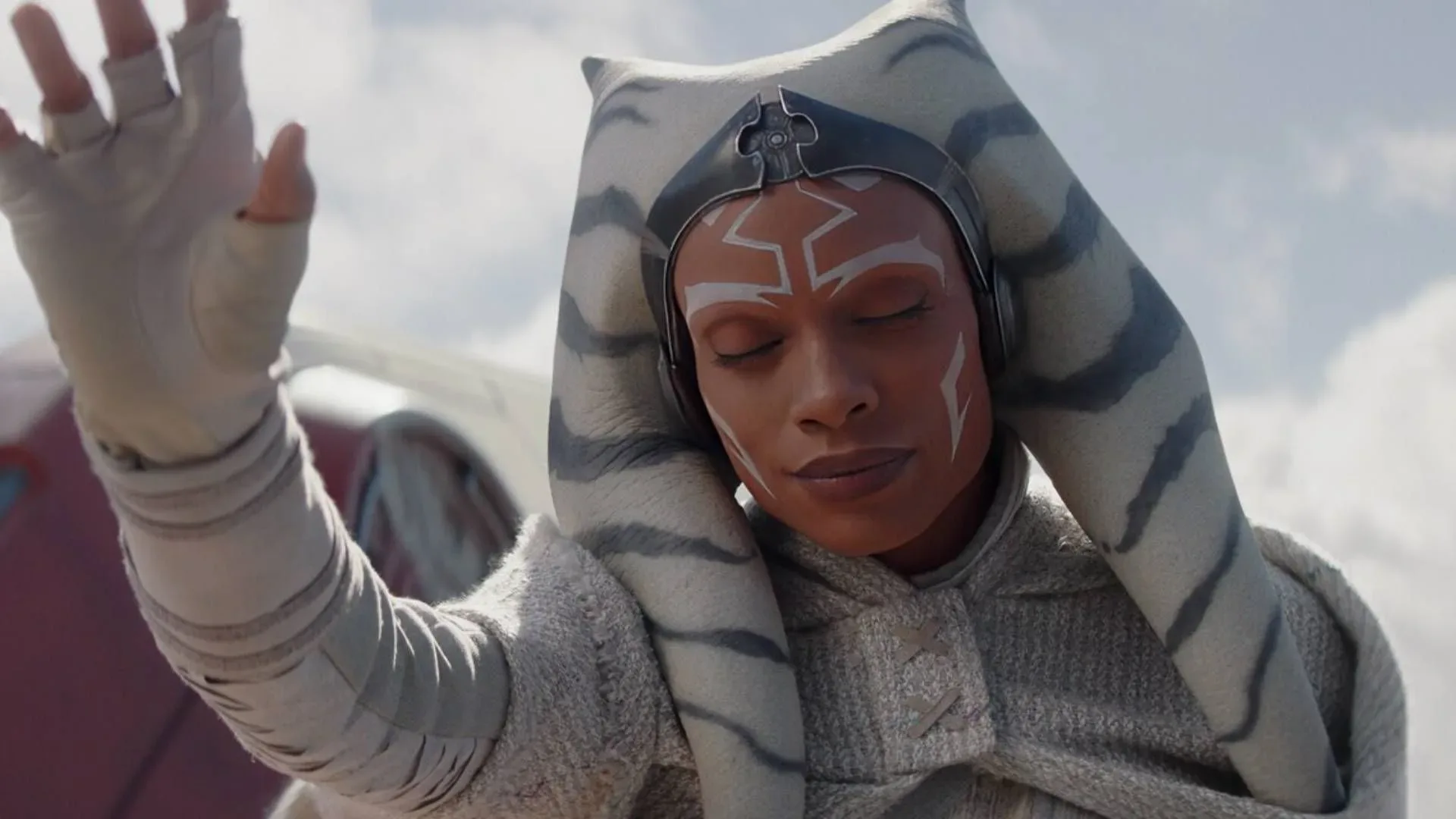 Baylan Skoll stands atop the statue of the Father in Ahsoka season 1