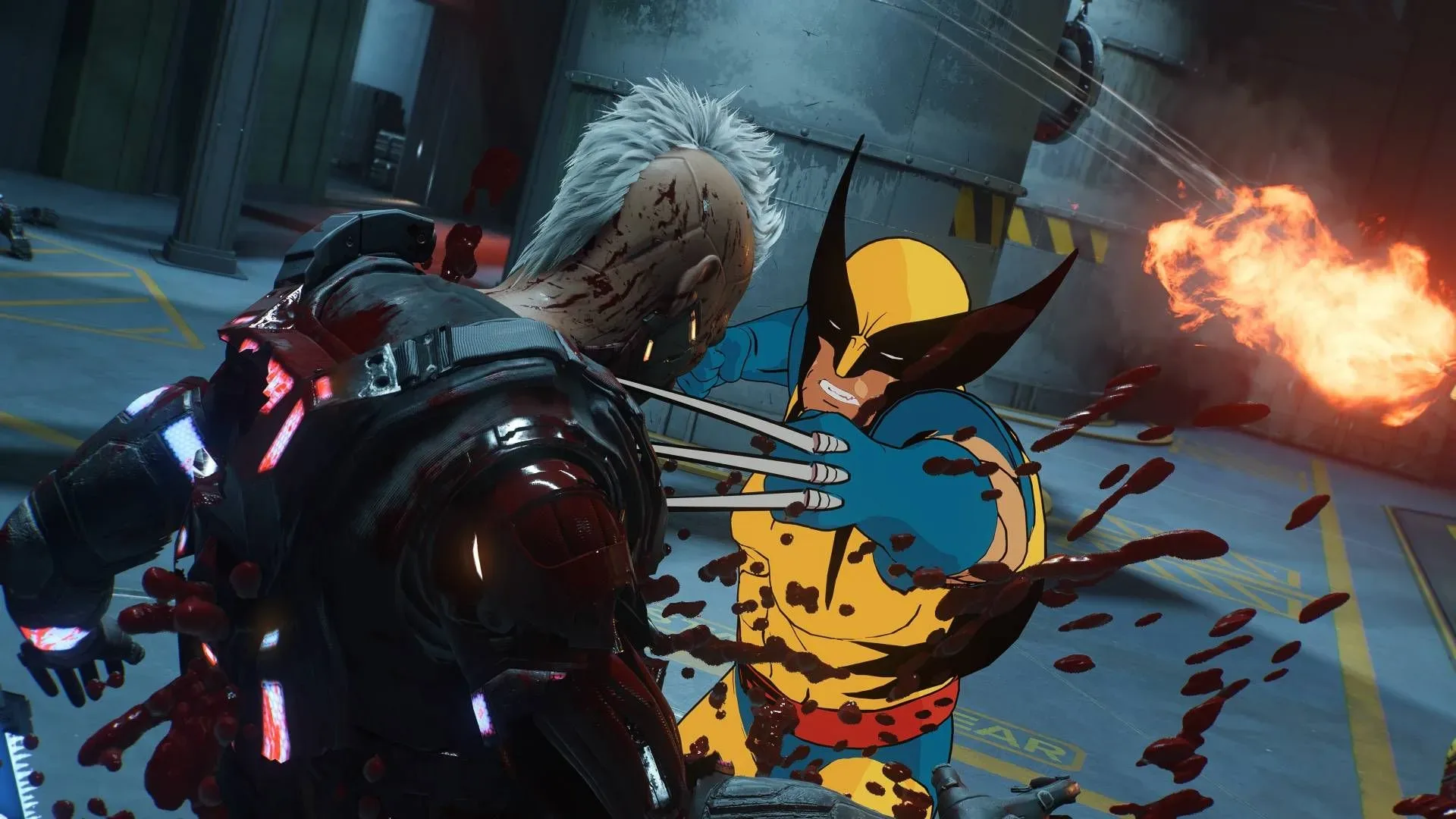 Wolverine wearing the Team X Tactical suit in Marvel’s Wolverine