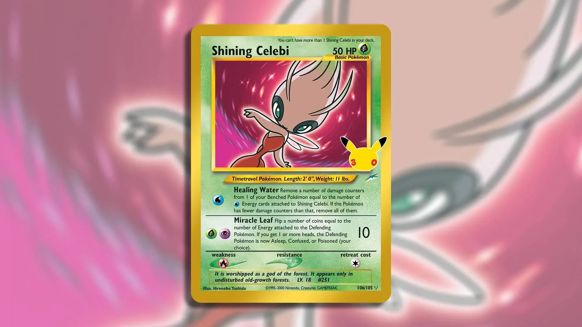 Pokémon TCG 30th Celebration Crystal Lugia Classic Collection card