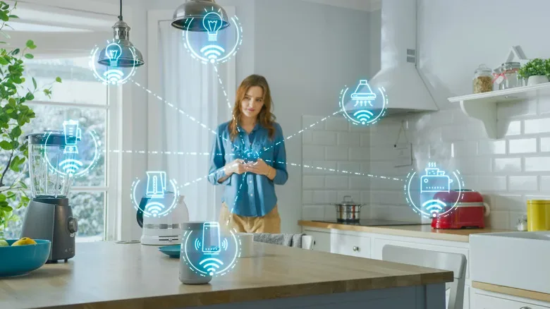 Mesh Wi-Fi nodes providing wireless coverage across a home gaming space