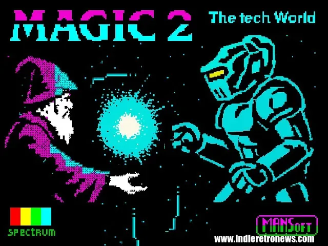 Mordebruk explores the futuristic temporal dimension in MAGIC 2: The Tech World for ZX Spectrum 48K