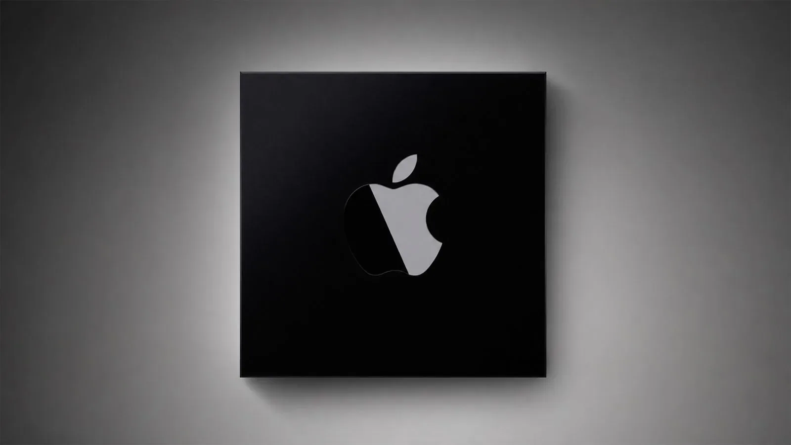 Conceptual Apple AI server rack connected by high-speed networking