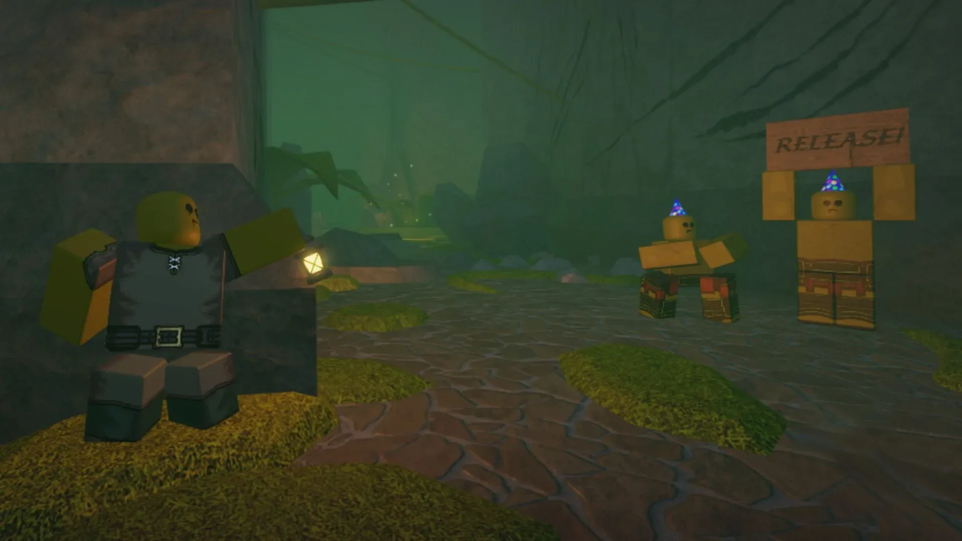 You can enter The Veil codes after this loading screen showing the player character hiding from a couple of monsters in party hats
