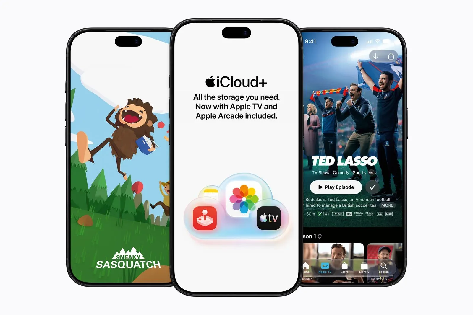 Apple Arcade and Apple TV benefits shown as part of a paid iCloud+ subscription