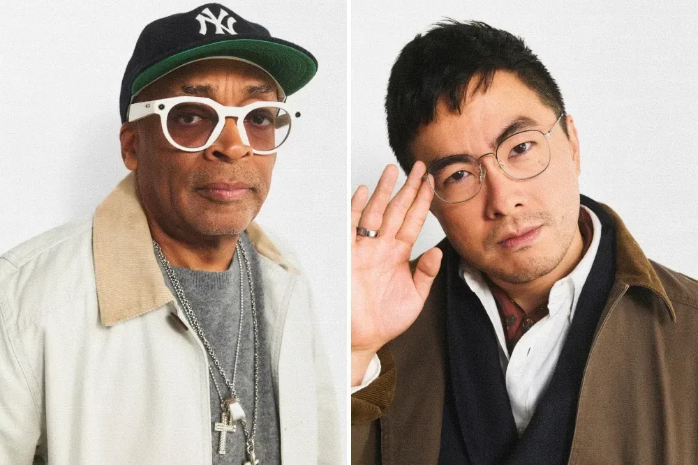 Spike Lee wearing J.Crew’s anniversary Barn Jacket in the brand’s portrait campaign