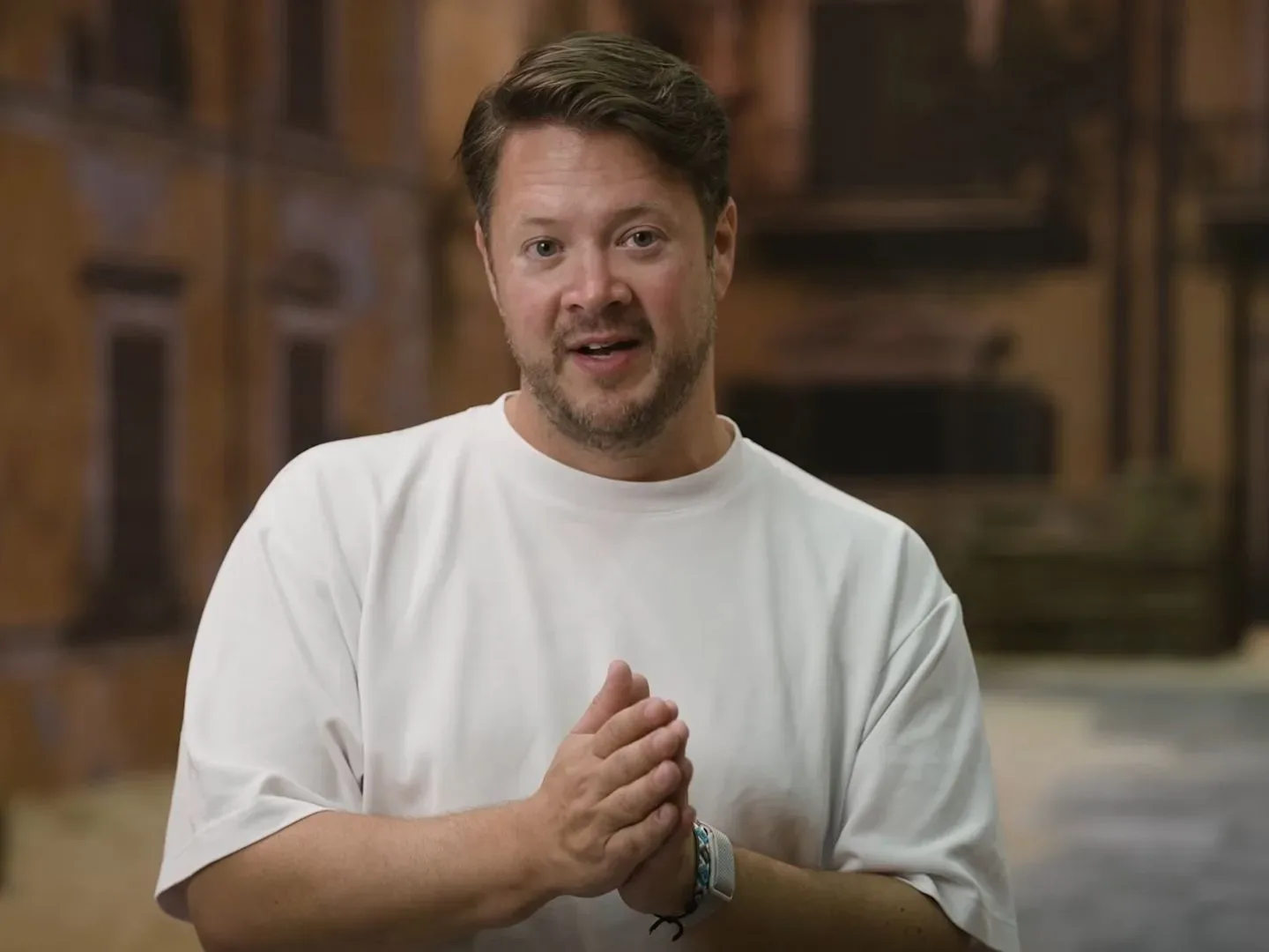 Arc Raiders executive producer in white shirt