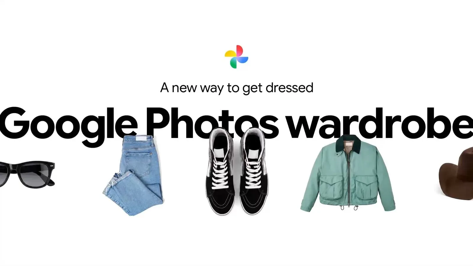 Digital clothing closet showing tops and bottoms organized from a photo library
