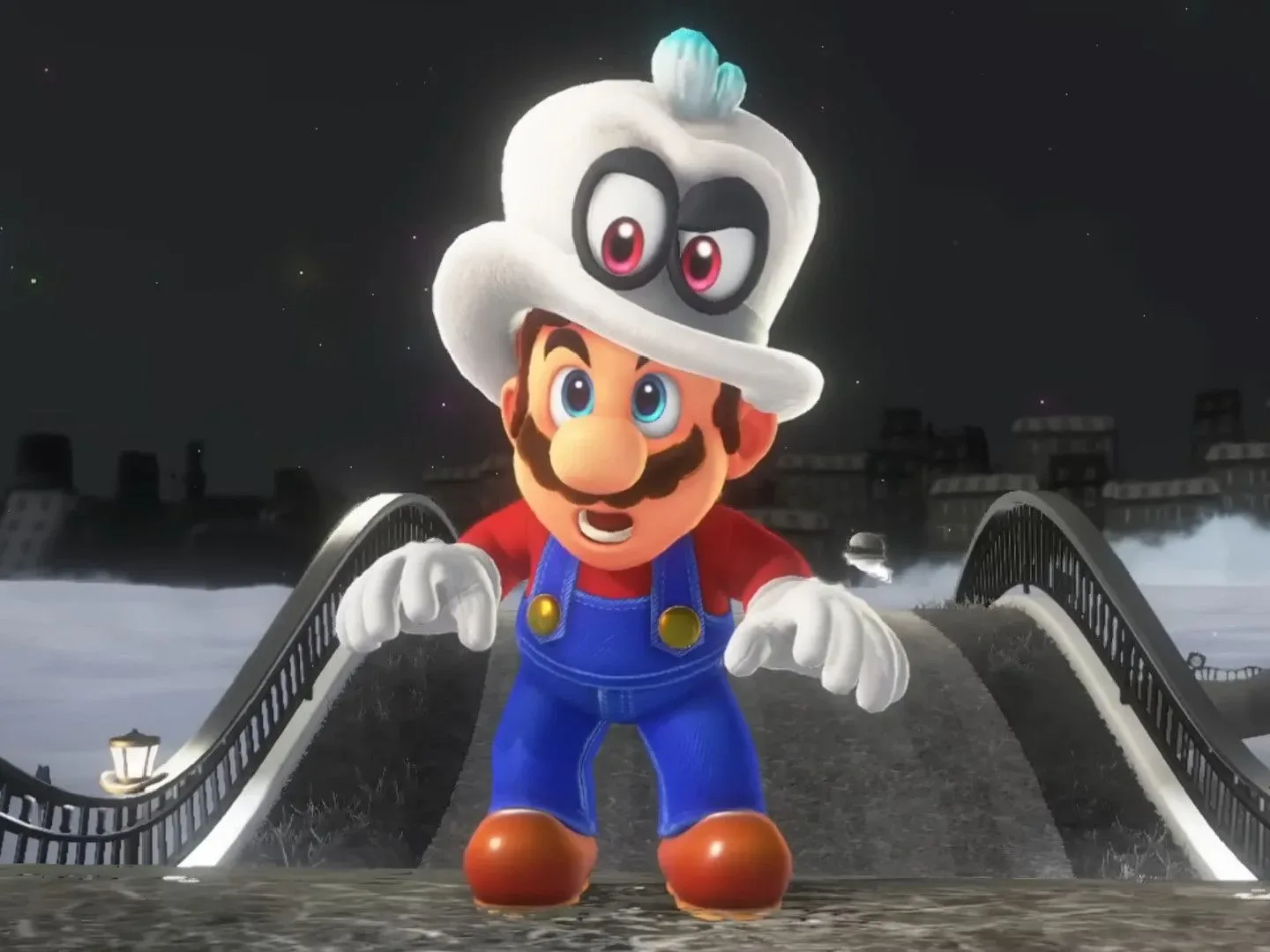 Mario and Cappy in Super Mario Odyssey