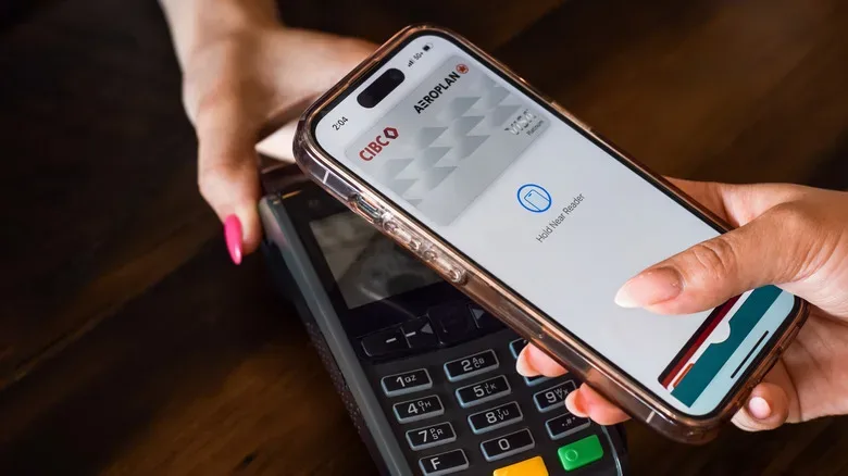 A smartwatch ready for a secure tap-to-pay transaction