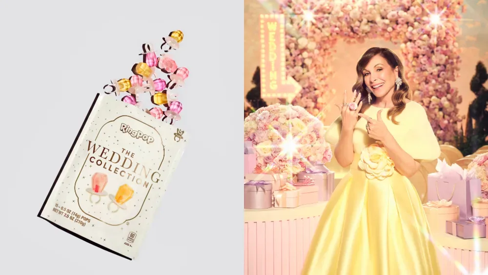 Three Ring Pop Wedding Collection flavors: First Kiss, Main Squeeze and Berry in Love