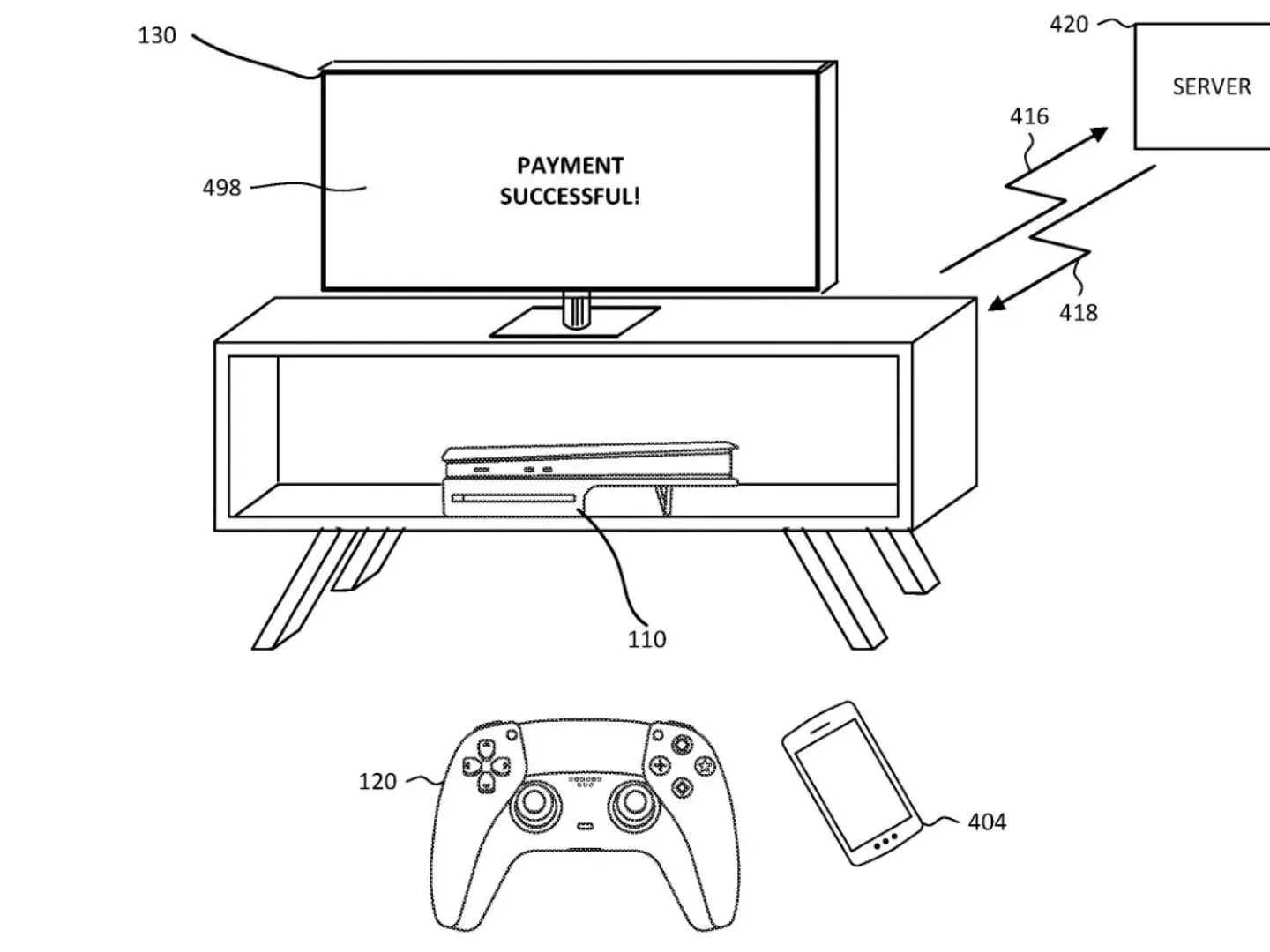 Diagram showing a controller vibration response after detecting a nearby electronic device