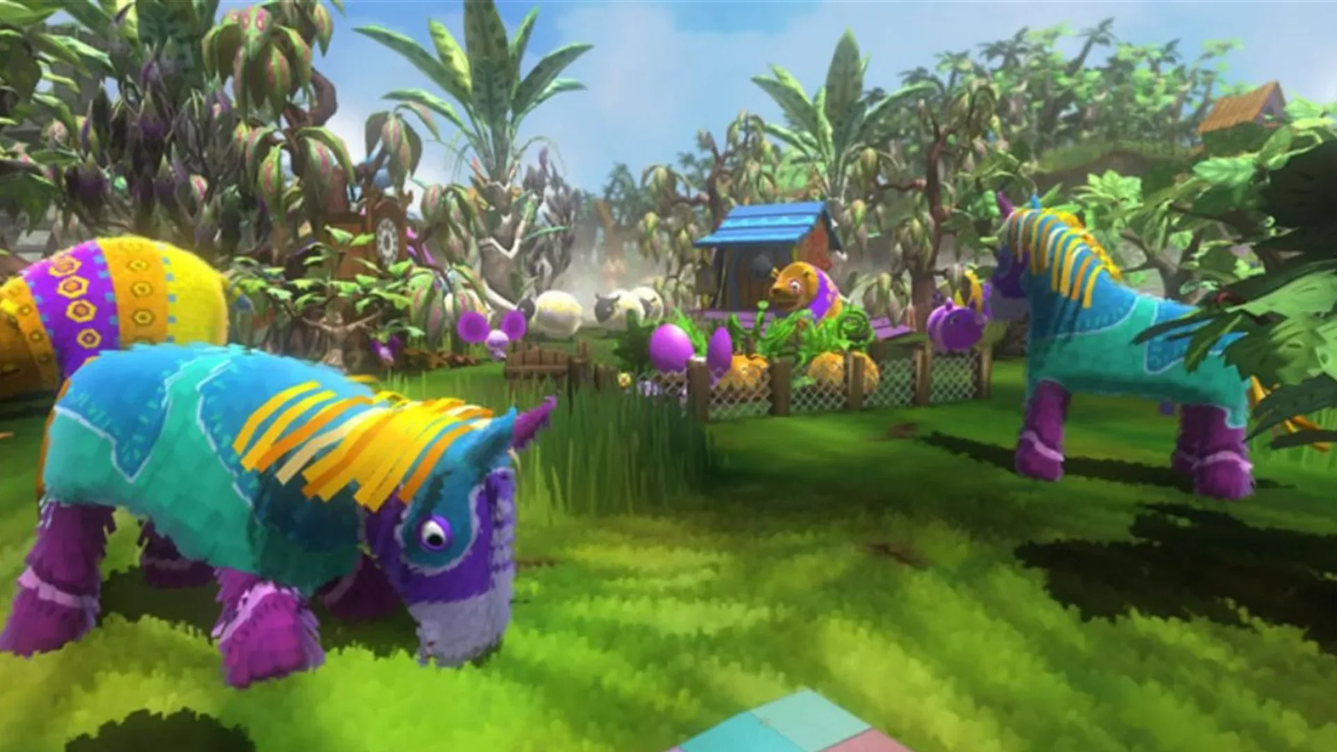 Brightly colored horses in Viva Pinata