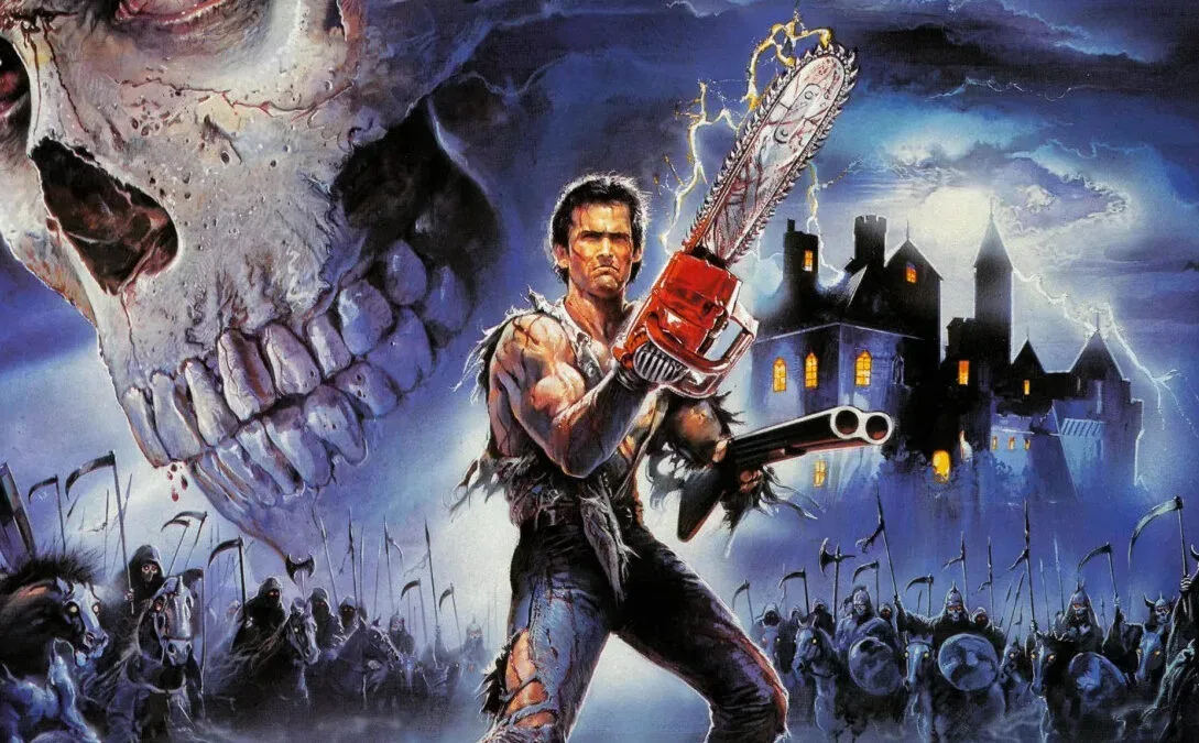 Bruce Campbell as Ash Williams in Evil Dead imagery