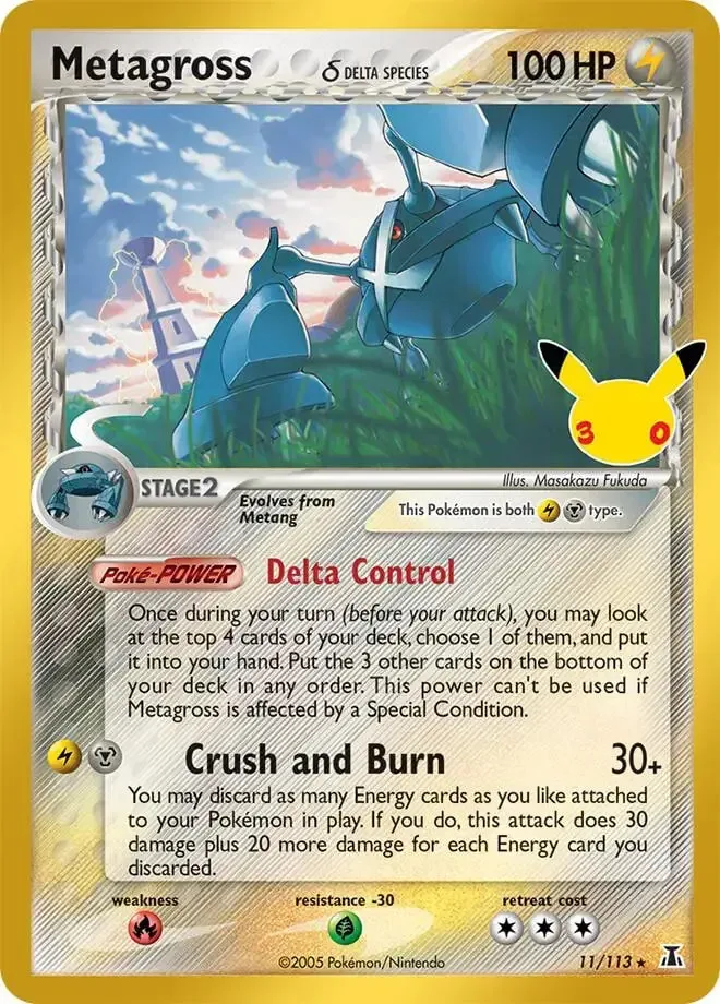 30th Celebration Classic Collection Pokémon card reprints alongside late-2000s originals
