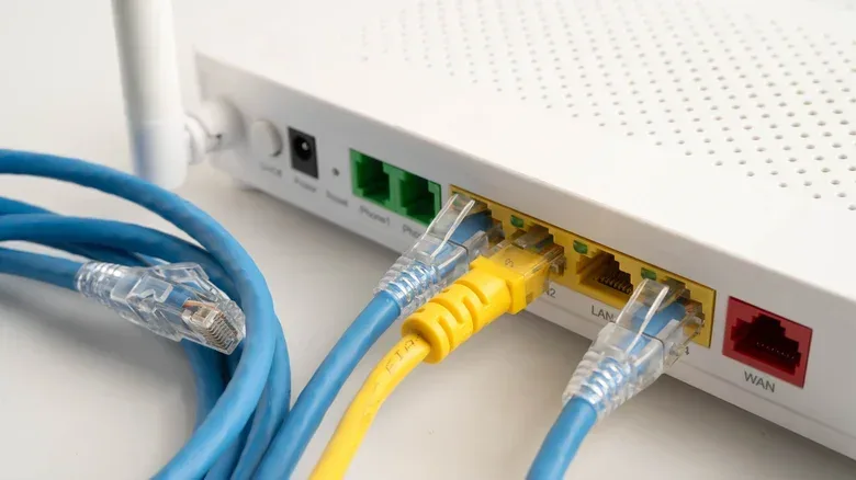 A home gaming setup using wired Ethernet connections from a repurposed router