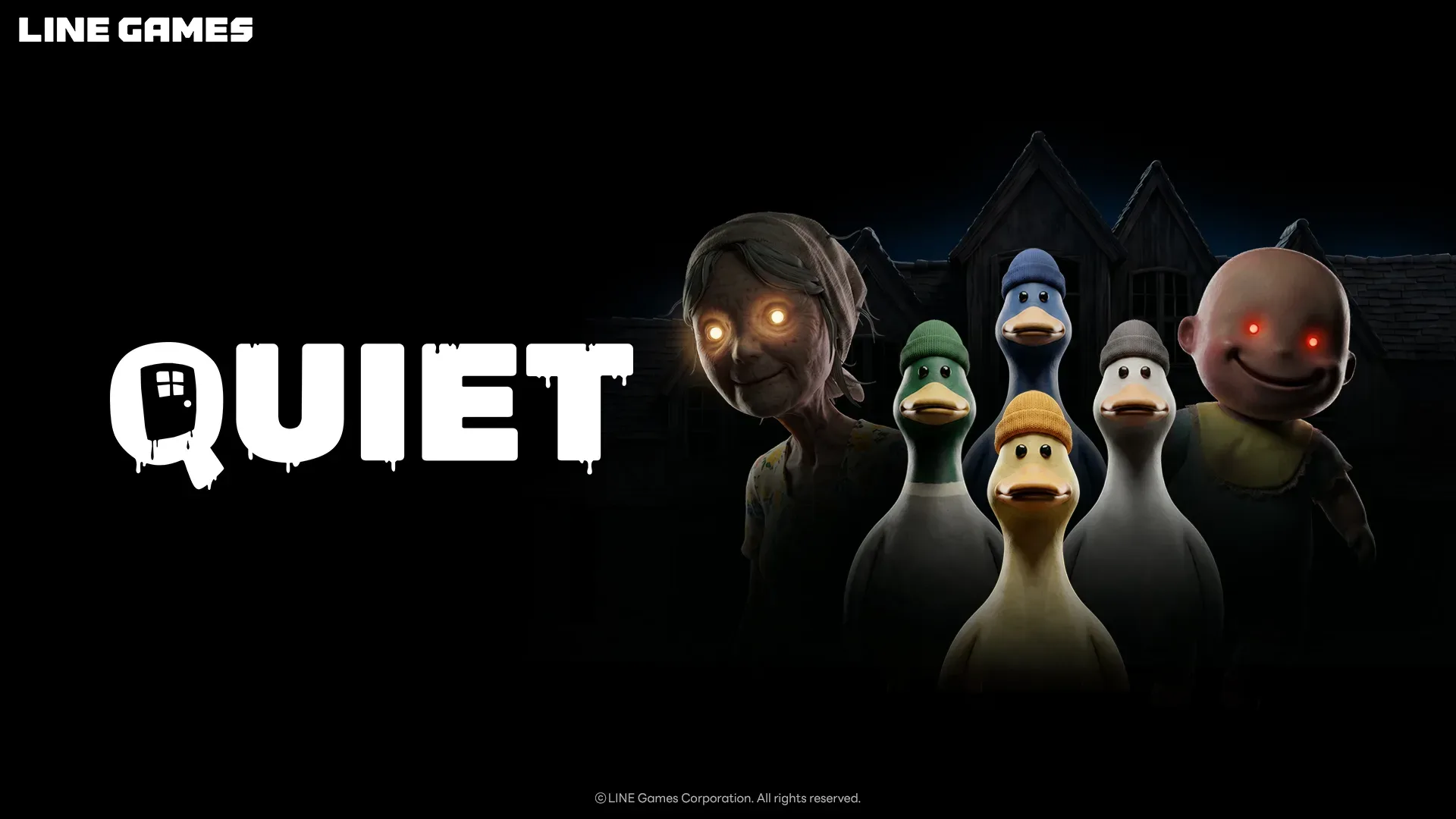 QUIET co-op horror playtest featuring alien ducks in a paranormal mansion