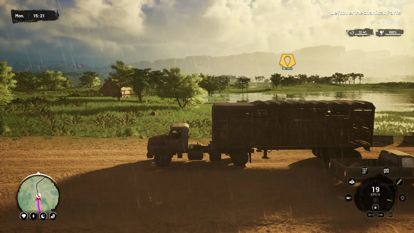Road Truckers: New Beginning truck driving through the home-region playtest map