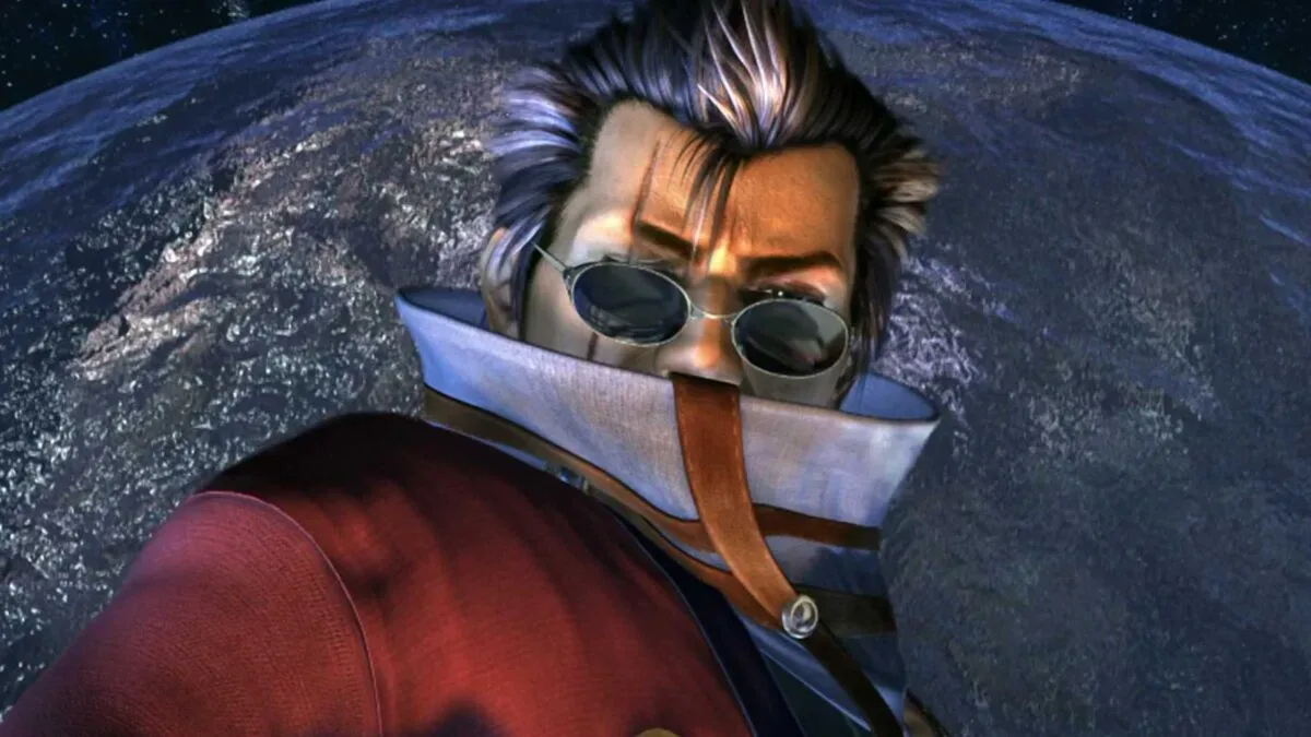 Tidus and Auron during the Zanarkand opening of Final Fantasy X