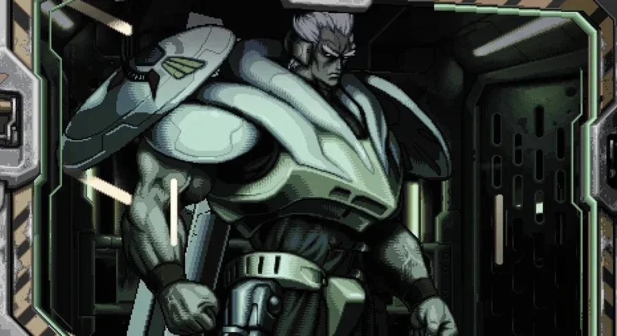 Cybernetic Attack Final Mission promotional artwork showing its retro-futuristic shooter style