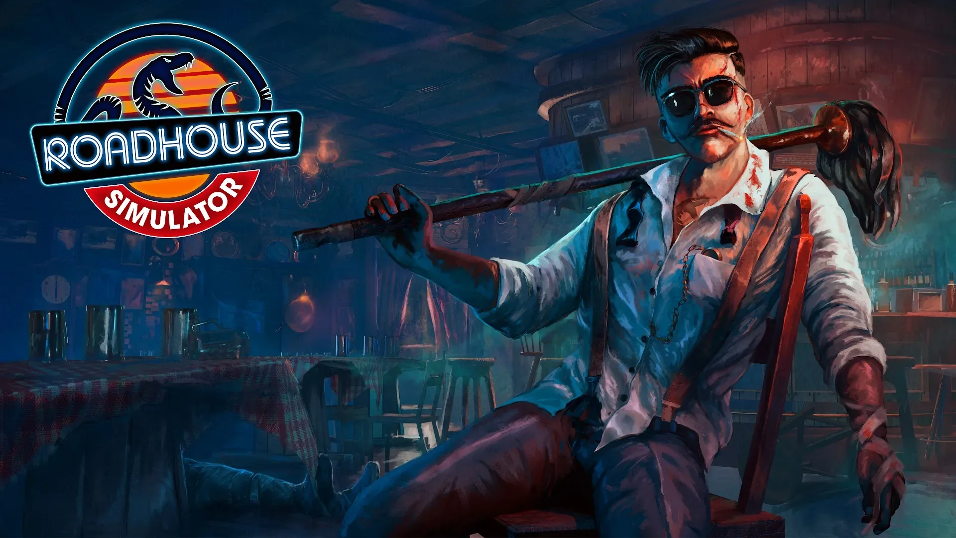 Roadhouse Simulator promotional artwork showing its Route 66 roadhouse setting