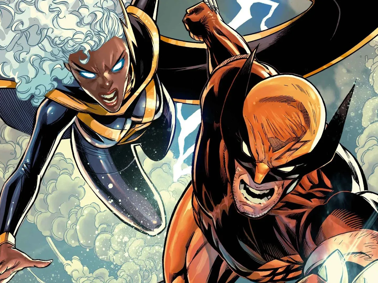 Cropped image from Maximum X-Men #1 featuring Storm and Wolverine