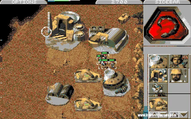 Command & Conquer battlefield adapted to Atari ST 16-colour graphics