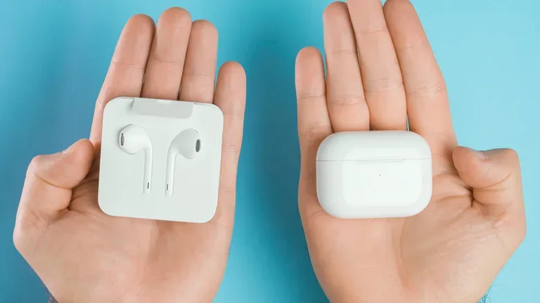 USB-C EarPods cable connected to a compatible device
