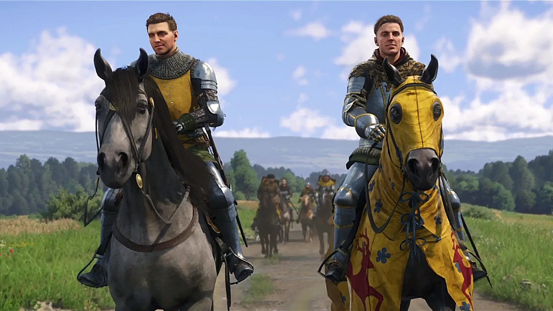 Kingdom Come Deliverance 2 multiplayer mod players exploring a shared Bohemian open world