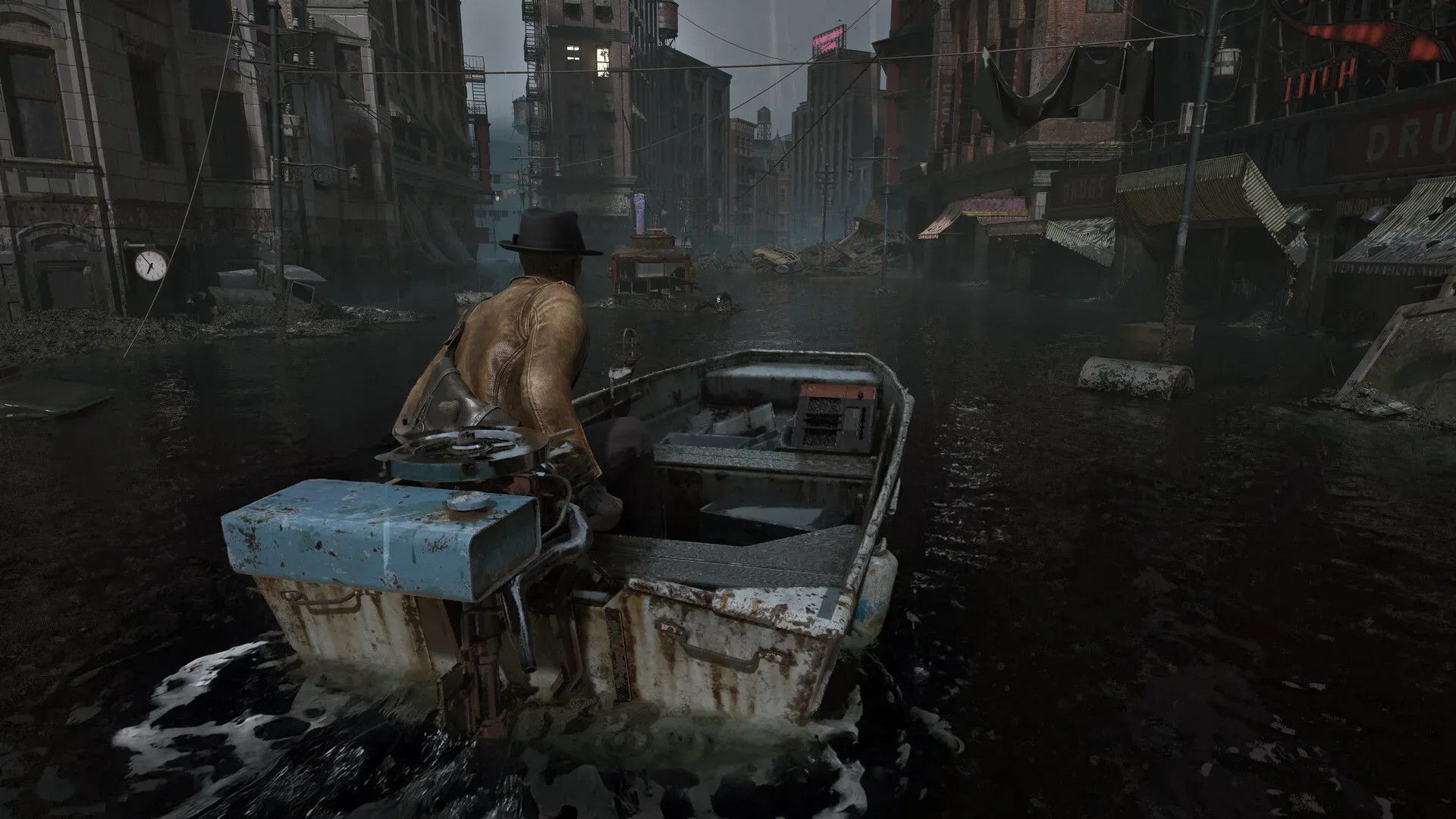 A grotesque worm-infested enemy confronts the player in The Sinking City 2