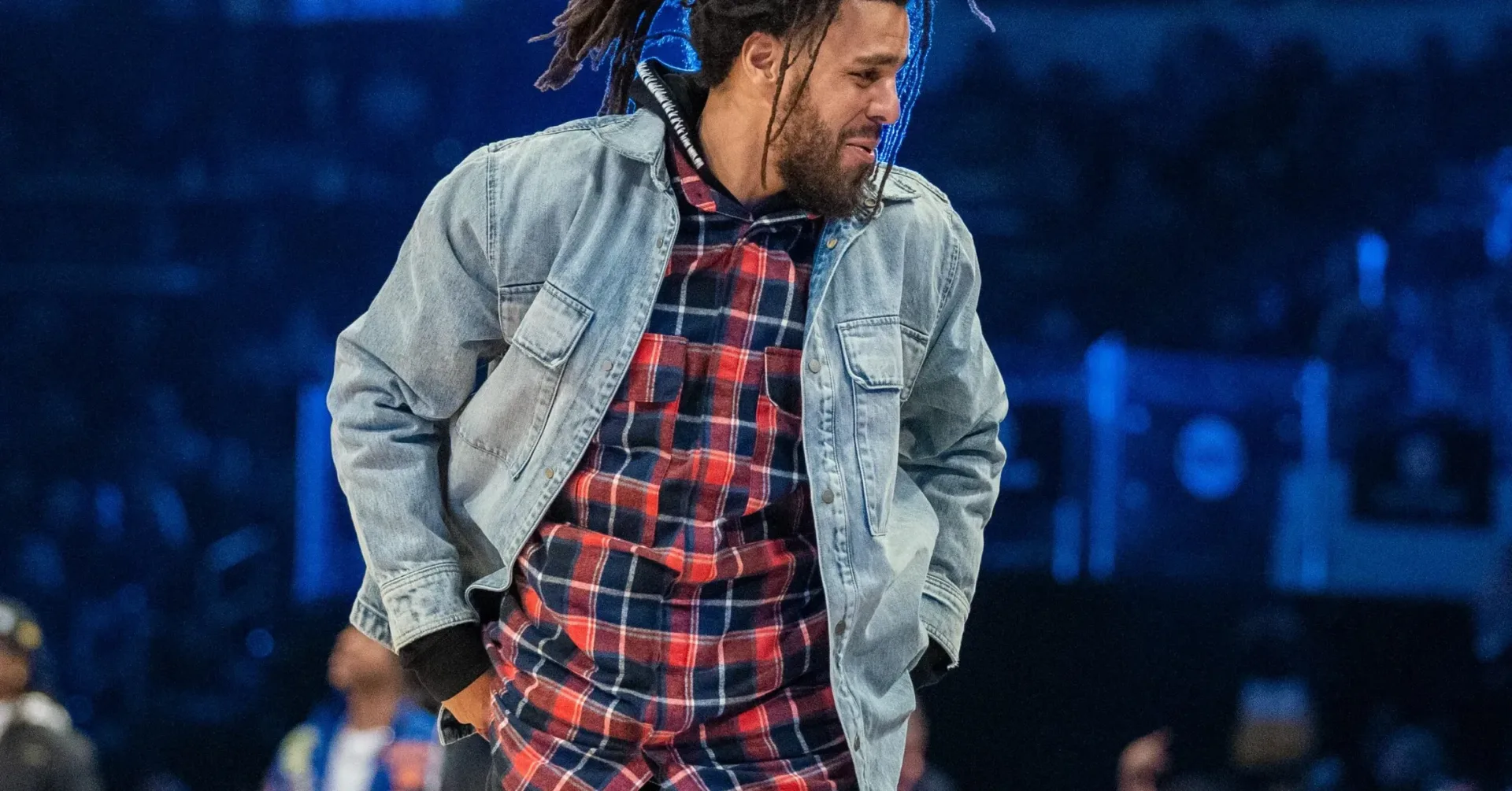 J. Cole Indie 5000 sneaker with layered leather panels and netting