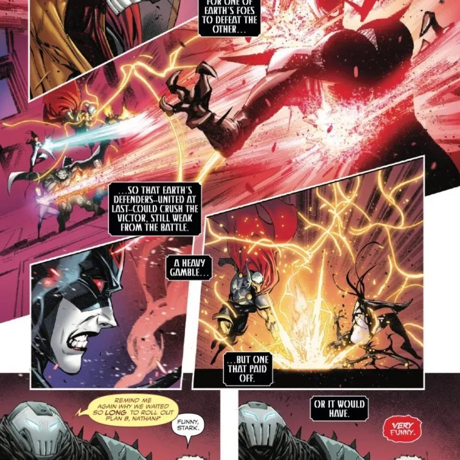 Venomworld confronts Knull in Queen in Black #5