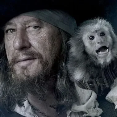 Geoffrey Rush as Hector Barbossa in Pirates of the Caribbean