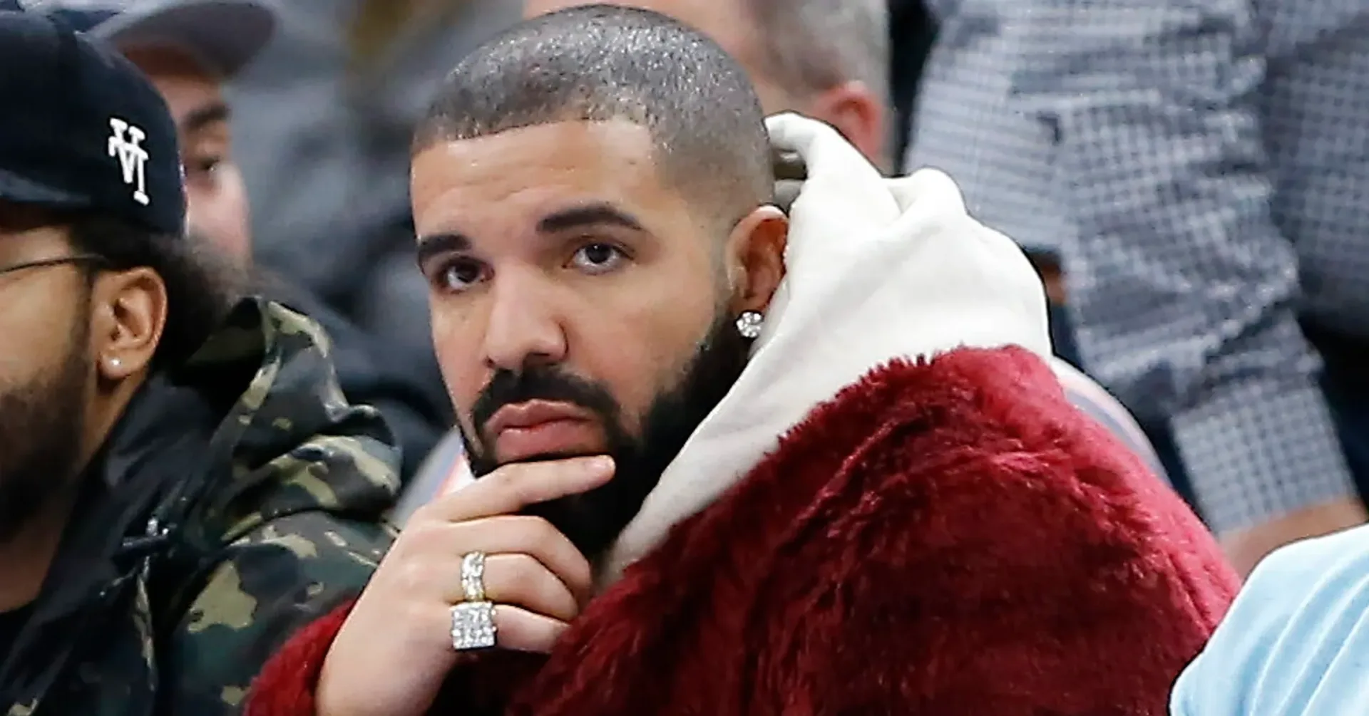 Drake walking through Houston’s Area 29 during an unannounced Sept. 20 visit
