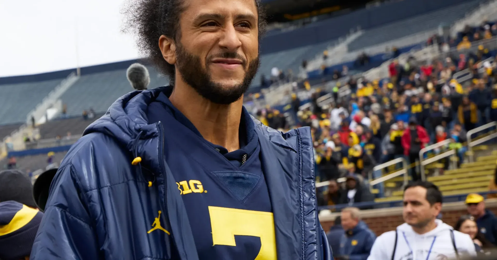 Colin Kaepernick speaking during an interview