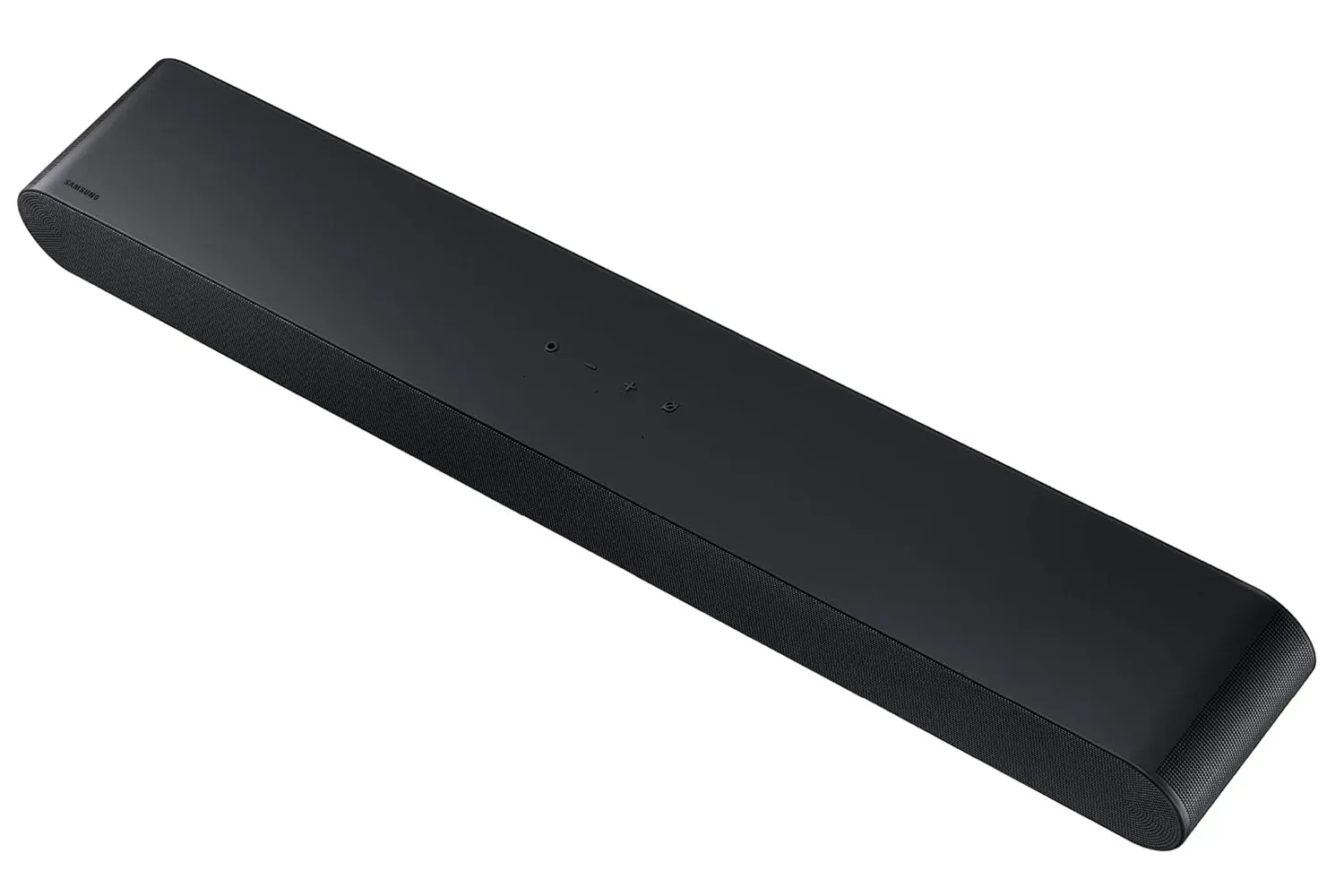 Samsung S60D all-in-one Dolby Atmos soundbar positioned below a television