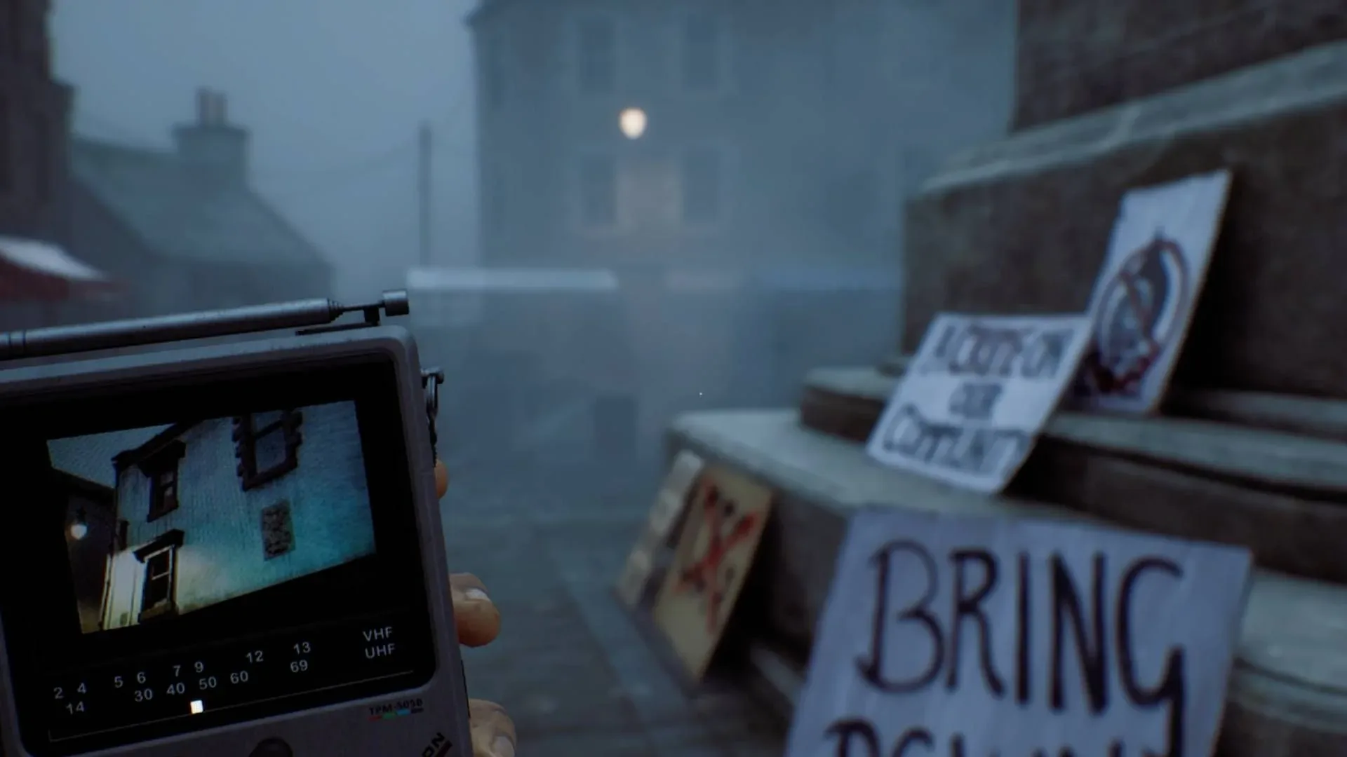 The route from the earlier phone box to the hidden house in Silent Hill Townfall