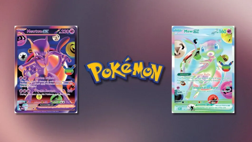 Pokémon TCG 30th Celebration Futuristic Rare Mew ex card