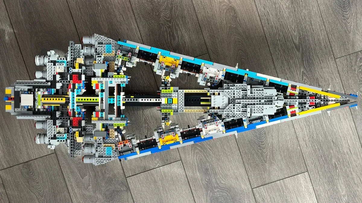Lego Star Wars Executor Super Star Destroyer #75457 displayed on its integrated base