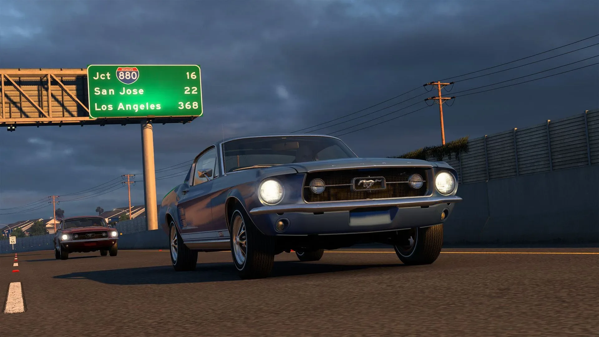 American Truck Simulator Road Trip: Ford vehicles driving on a highway