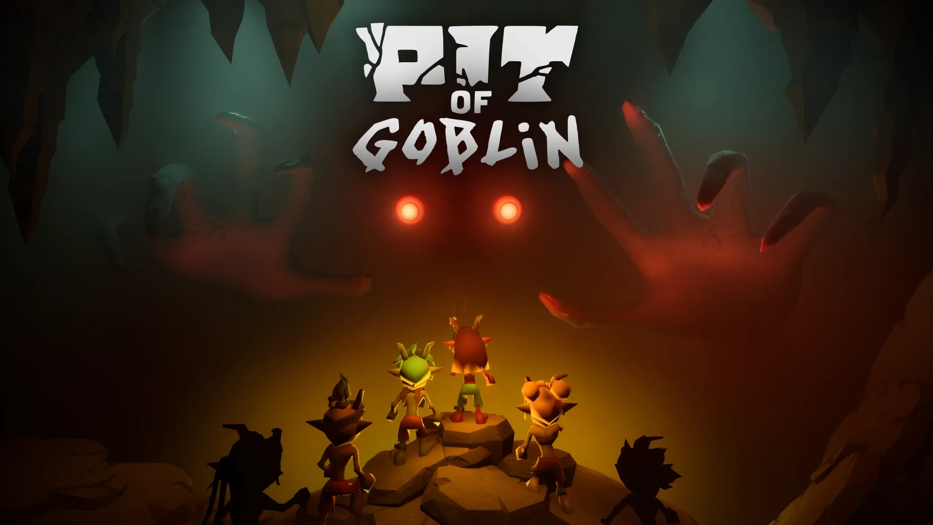A party of goblins exploring a dangerous dungeon in PIT OF GOBLIN
