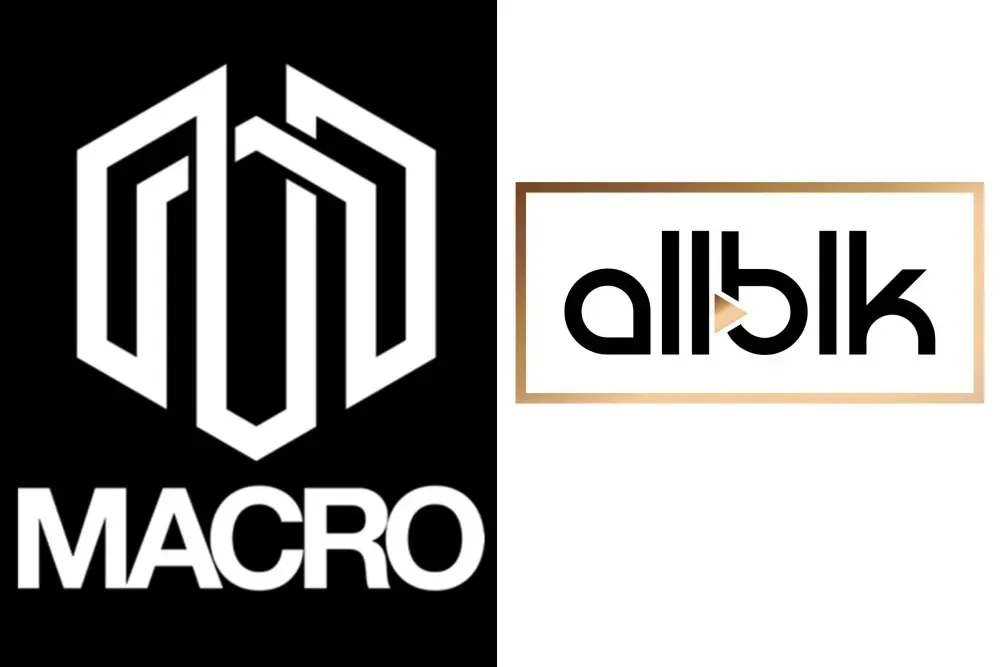 Allblk streaming platform logo or interface representing Macro's acquisition