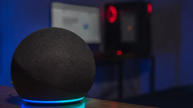 Alexa app menu showing Brief, Chill, Sweet, Sassy, and Original personality styles
