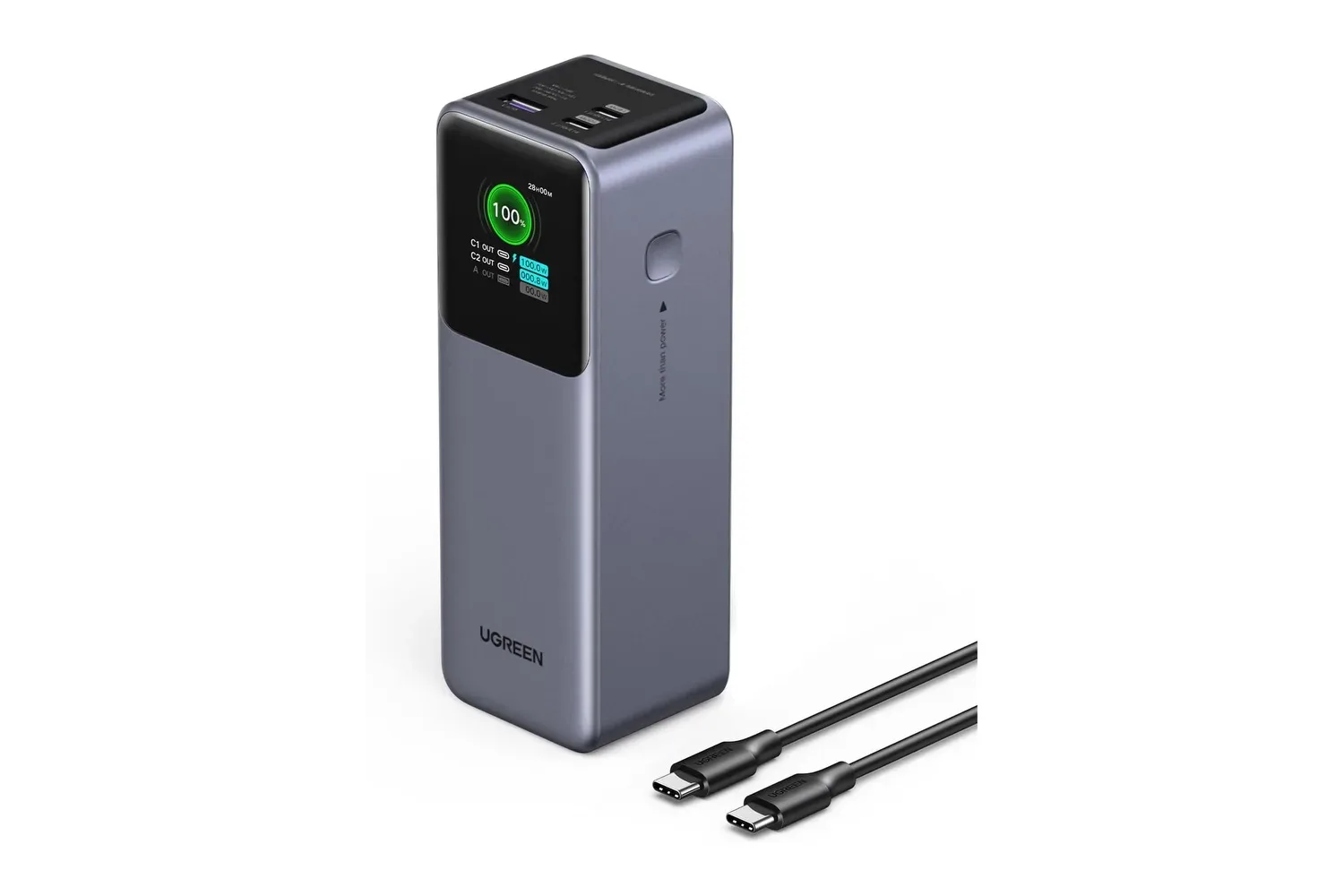 UGREEN Nexode 25,000mAh 200W power bank with color TFT charging display